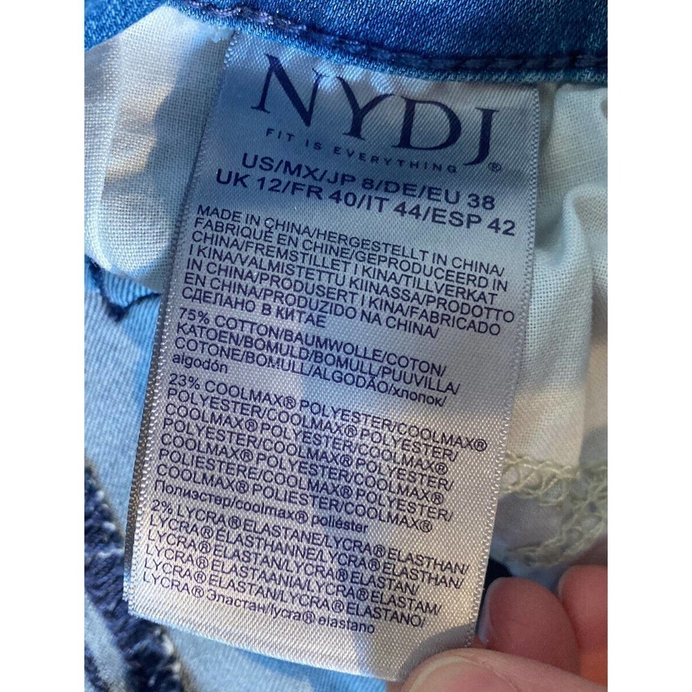 NEW NYDJ Crop Straight Leg Jeans Size 8 Women’s Blue - Picture 5 of 11